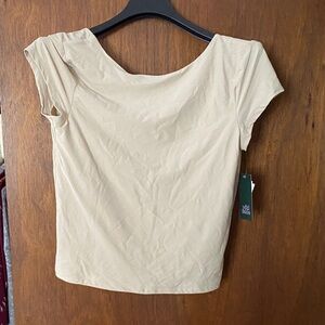 Wild Fable Light Tan Short Sleeve Top